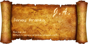 Jeney Aranka névjegykártya