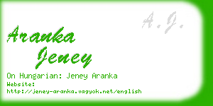 aranka jeney business card